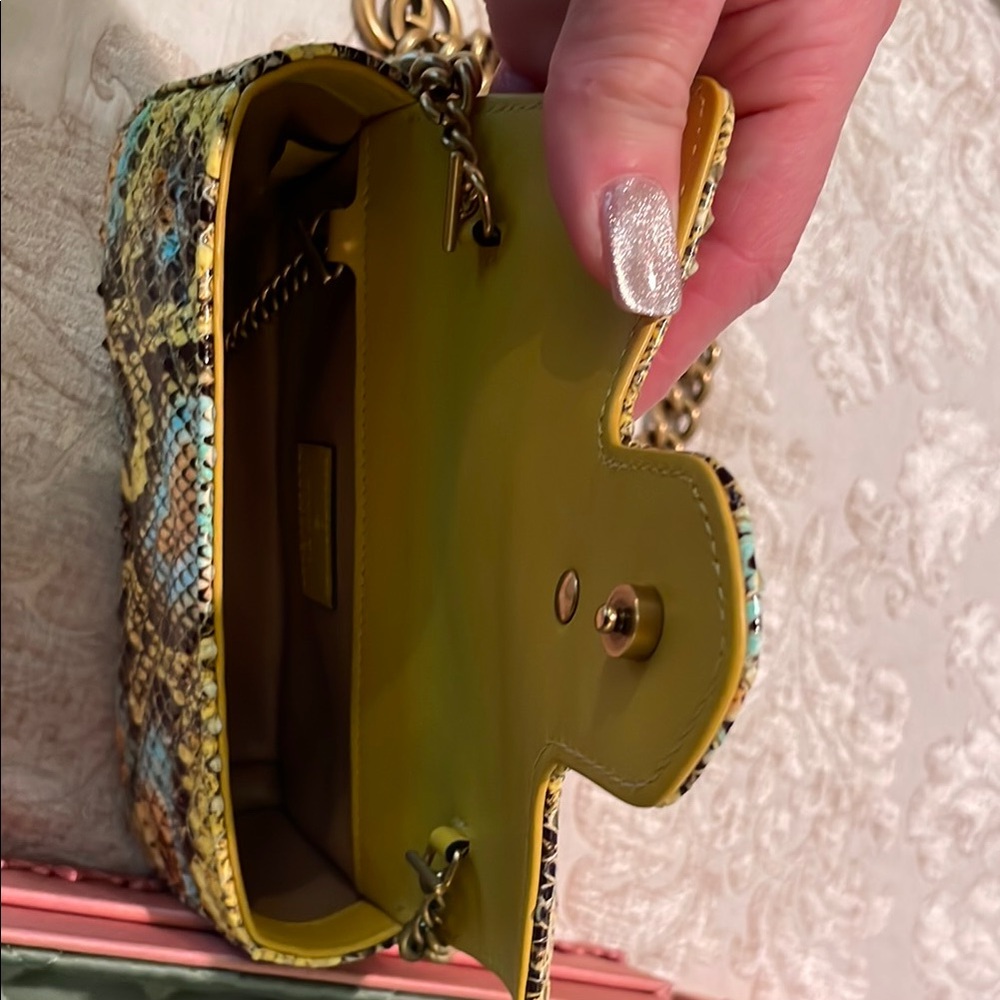 Gucci Multicolor Yellow Python Small Shoulder Bag… - image 4